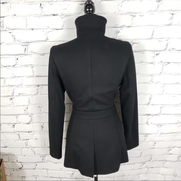 Babaton Spencer Black Wool and Cashmere Coat - Picture 4 of 6